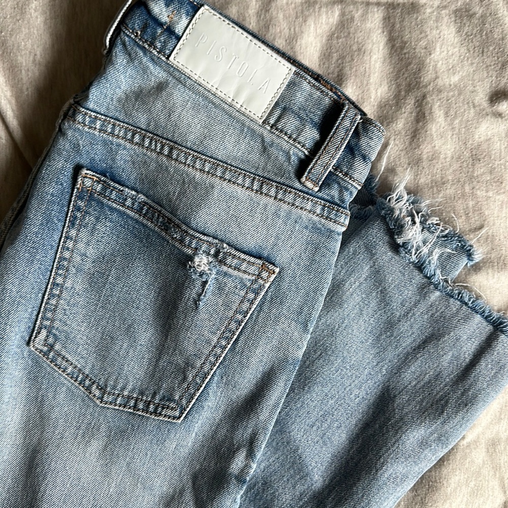 Pistola high rise crop light wash jeans